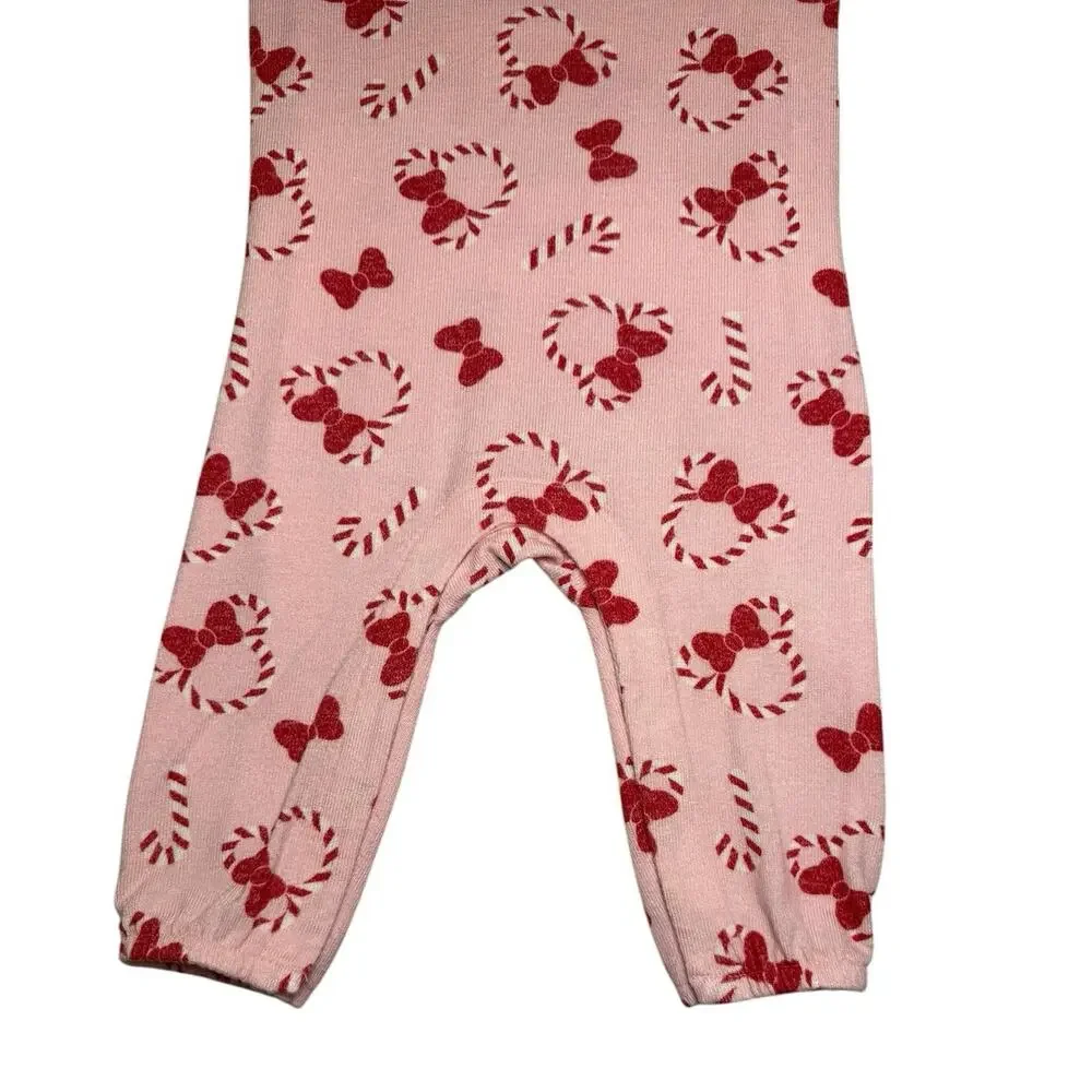 Disney Sleeper Pajamas Girls Minnie Mouse Christmas 12 Months